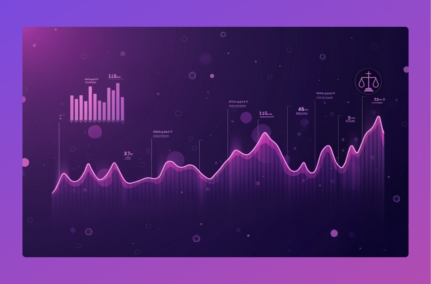 A graphic showing improved client satisfaction scores for a law firm.