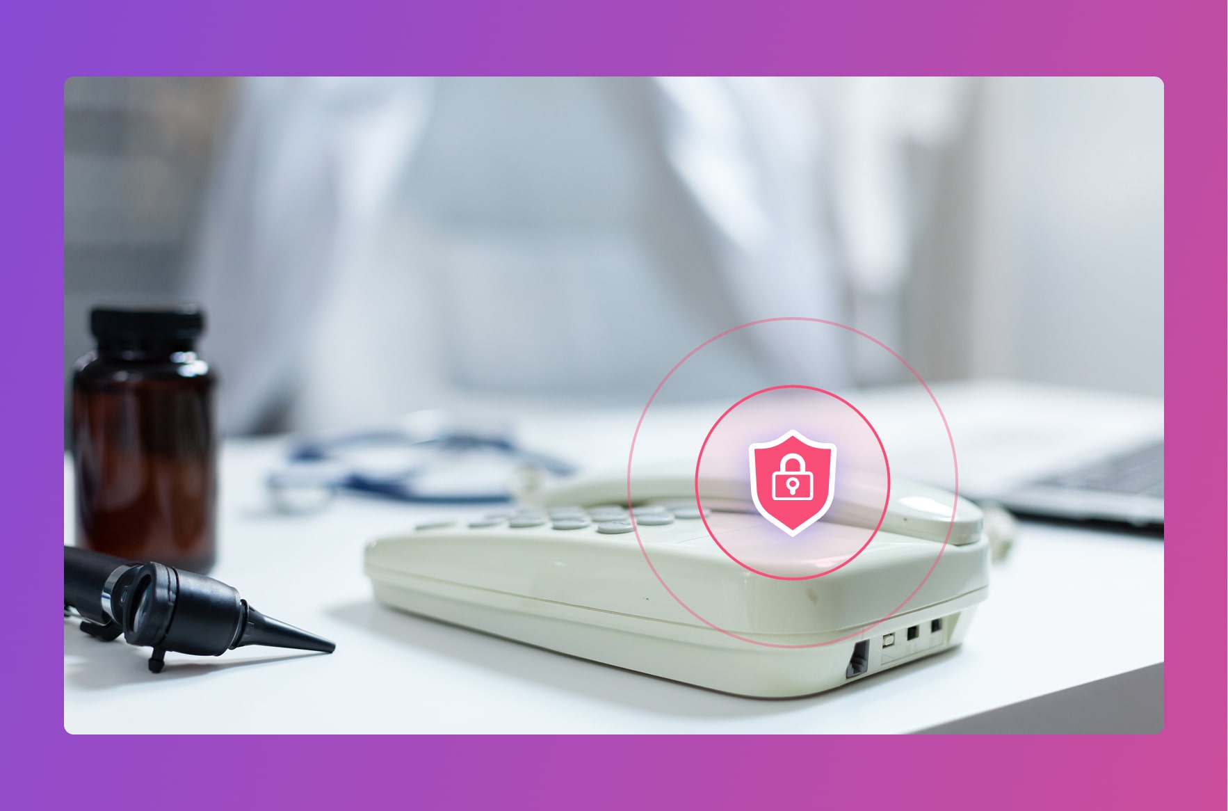 A secure, encrypted vault icon symbolizing protected health information.